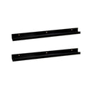 Set de 2 estantes de pared negros de 80 cm