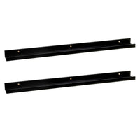 Set de 2 estantes de pared negros de 100 cm