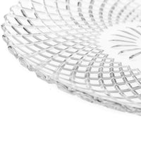 Juego de 12 plato de cristal transparente