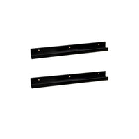 Set de 2 estantes de pared negros de 60 cm
