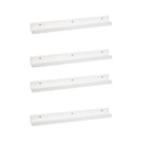 Set de 4 estantes de pared blancos de 60 cm
