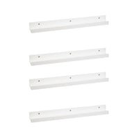 Set de 4 estantes de pared blancos de 60 cm