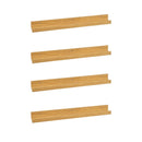 Set de 4 estantes de pared natural de 60 cm