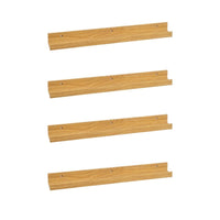 Set de 4 estantes de pared natural de 60 cm