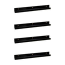 Set de 4 estantes de pared negros de 60 cm