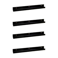 Set de 4 estantes de pared negros de 60 cm