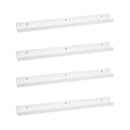 Set de 4 estantes de pared blancos de 80 cm