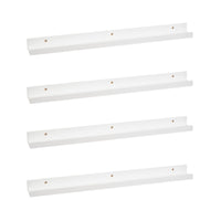 Set de 4 estantes de pared blancos de 80 cm