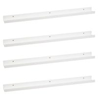 Set de 4 estantes de pared blancos de 100 cm