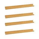 Set de 4 estantes de pared natural de 80 cm