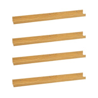 Set de 4 estantes de pared natural de 80 cm