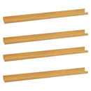 Set de 4 estantes de pared natural de 100 cm