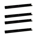 Set de 4 estantes de pared negros de 80 cm