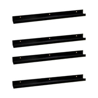 Set de 4 estantes de pared negros de 80 cm