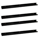 Set de 4 estantes de pared negros de 100 cm