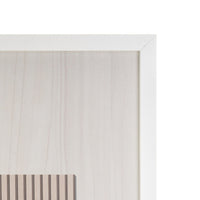 Set de 2 cuadros con tallado en relieve y moldura blanca de 42x52 cm