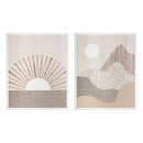 2 cuadros abstractos con relieve de 42x52 cm