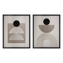 2 cuadros abstractos con relieve de 42x52 cm