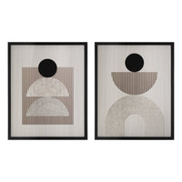 2 cuadros abstractos con relieve de 42x52 cm