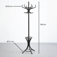 Perchero de pie de madera de álamo negro