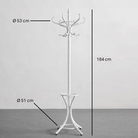 Perchero de pie Thonet 12 brazos con paragüero