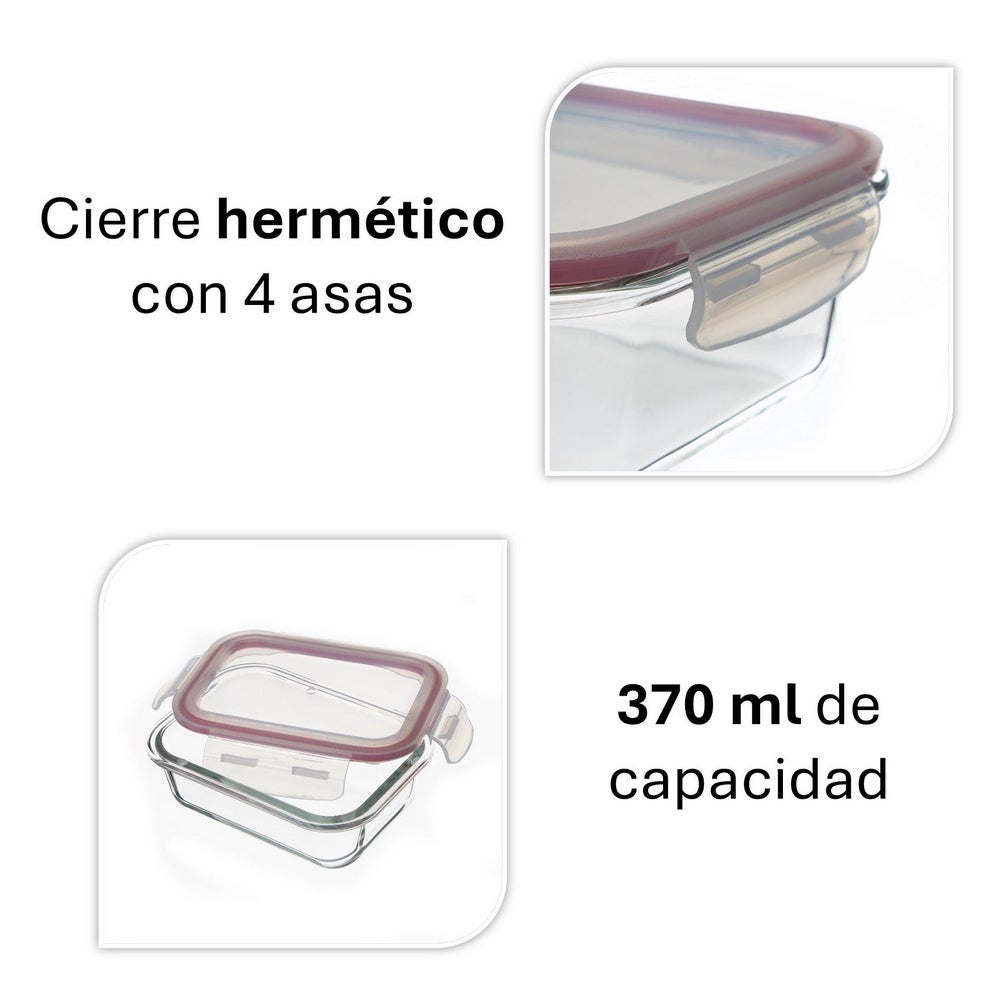 Set de 4 fiambreras de 370 ml