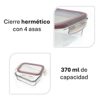 Set de 4 fiambreras de 370 ml