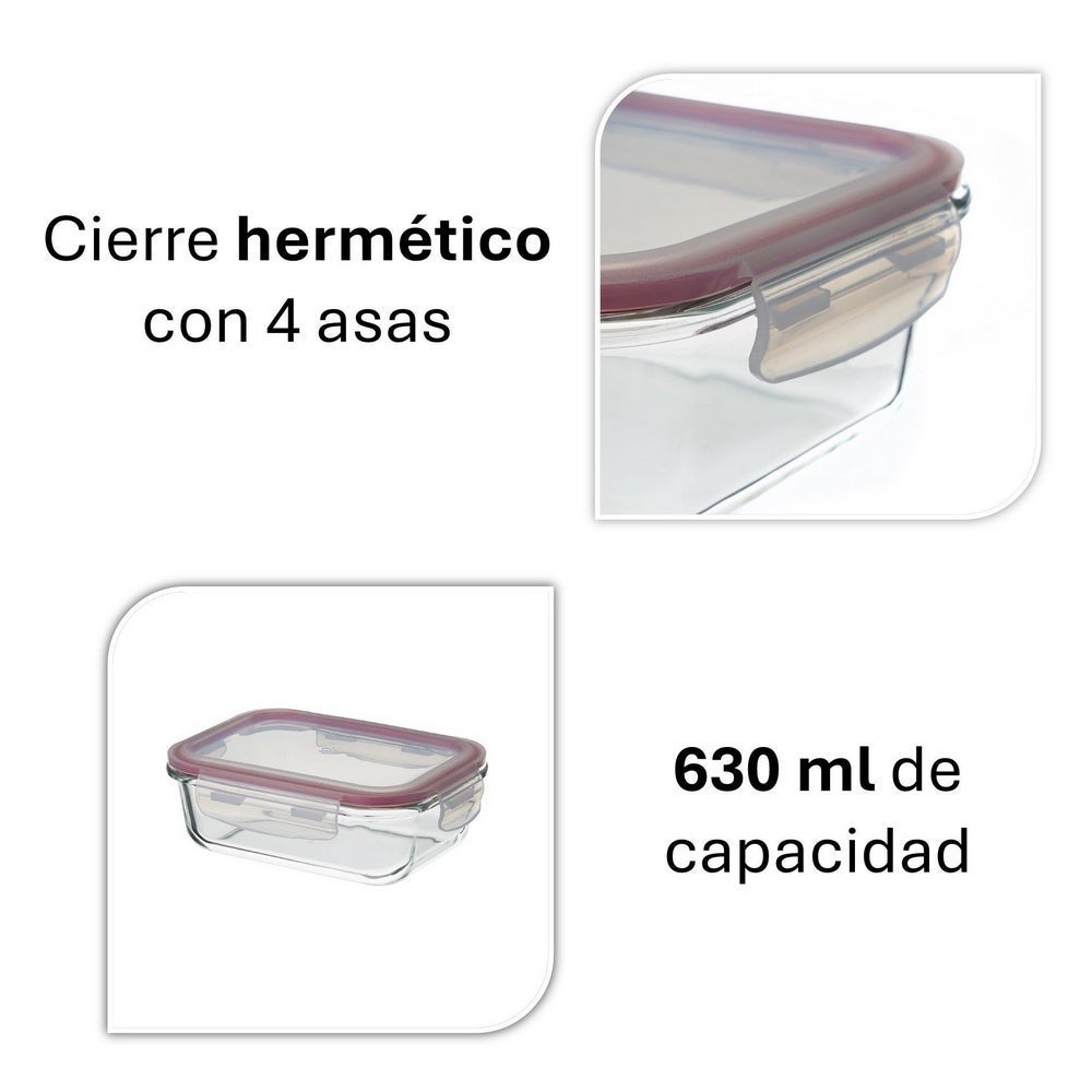 Set de 2 fiambreras de 630 ml