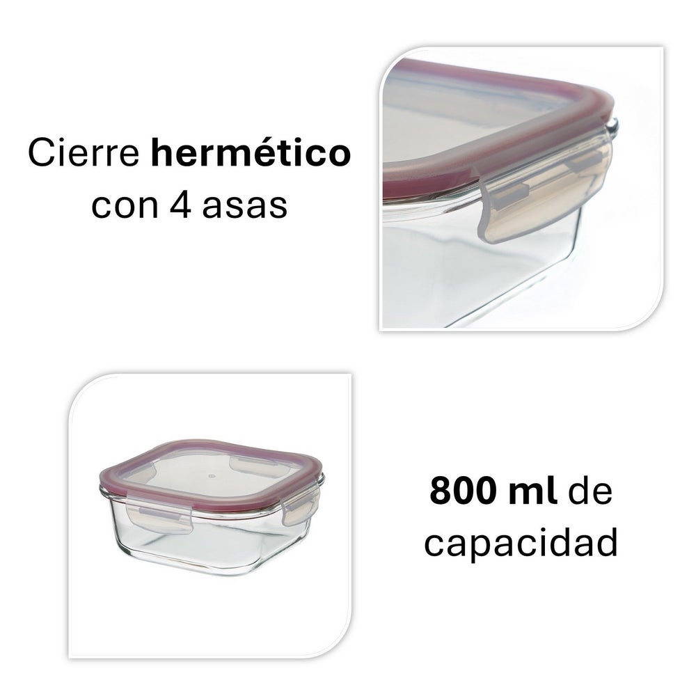 Set de 4 fiambreras de 800 ml