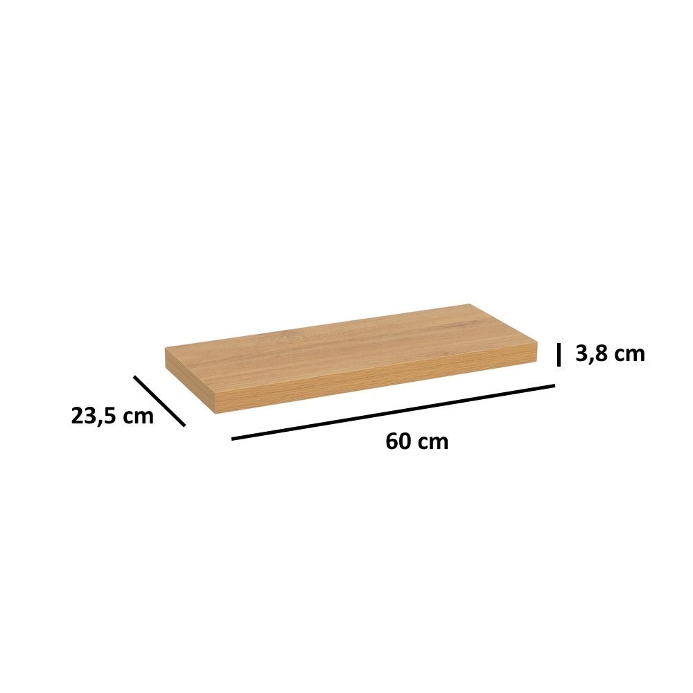 Set de 2 estantes de pared de 60 cm