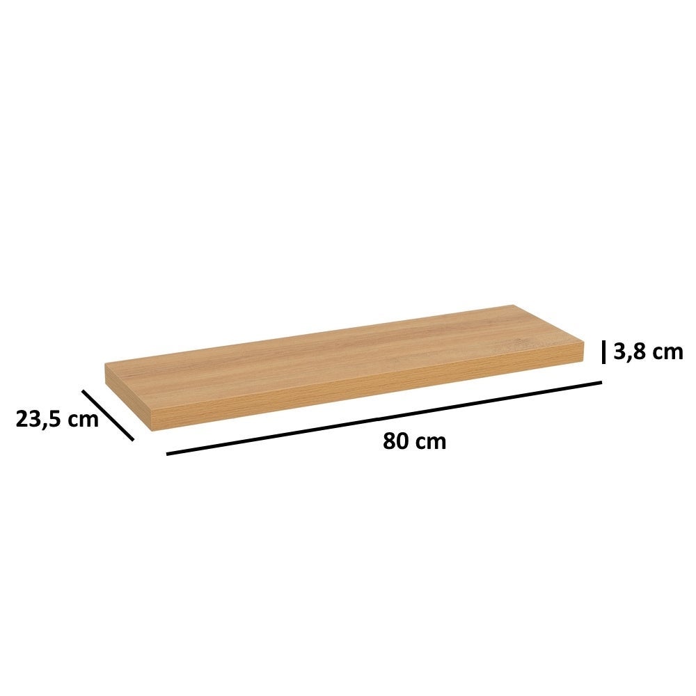Set de 2 estantes de pared de 80 cm