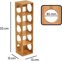 Set de 4 botelleros de bambú