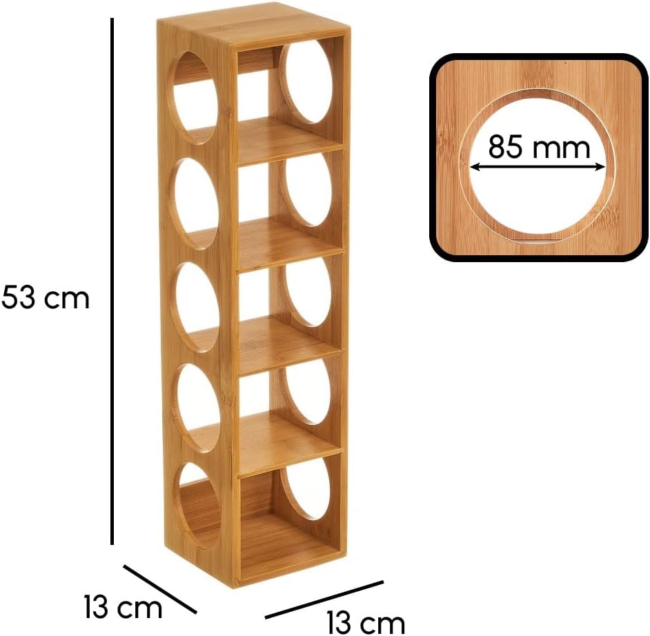 Set de 4 botelleros de bambú