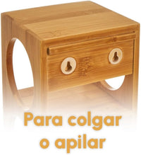 Set de 4 botelleros de bambú