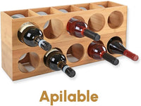 Set de 4 botelleros de bambú