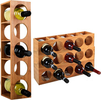 Set de 4 botelleros de bambú