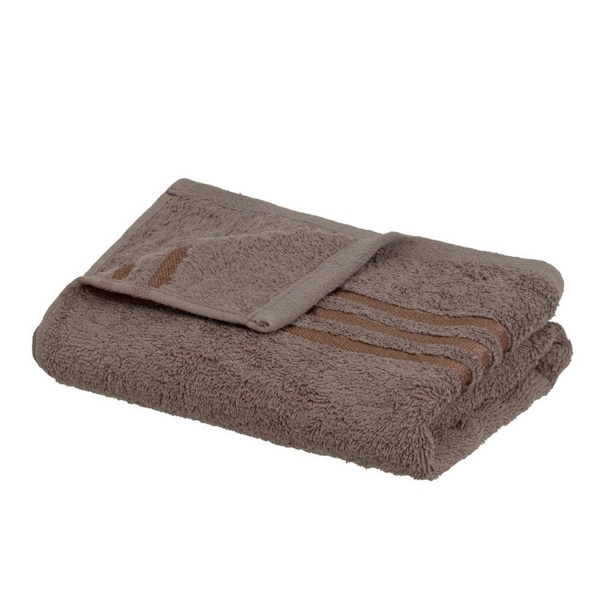 Set 12 Toallas Mano 100x50cm 100% Algodón 450g Marrón