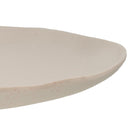 Juego de 12 platos llanos de melamina beige de 28 cm