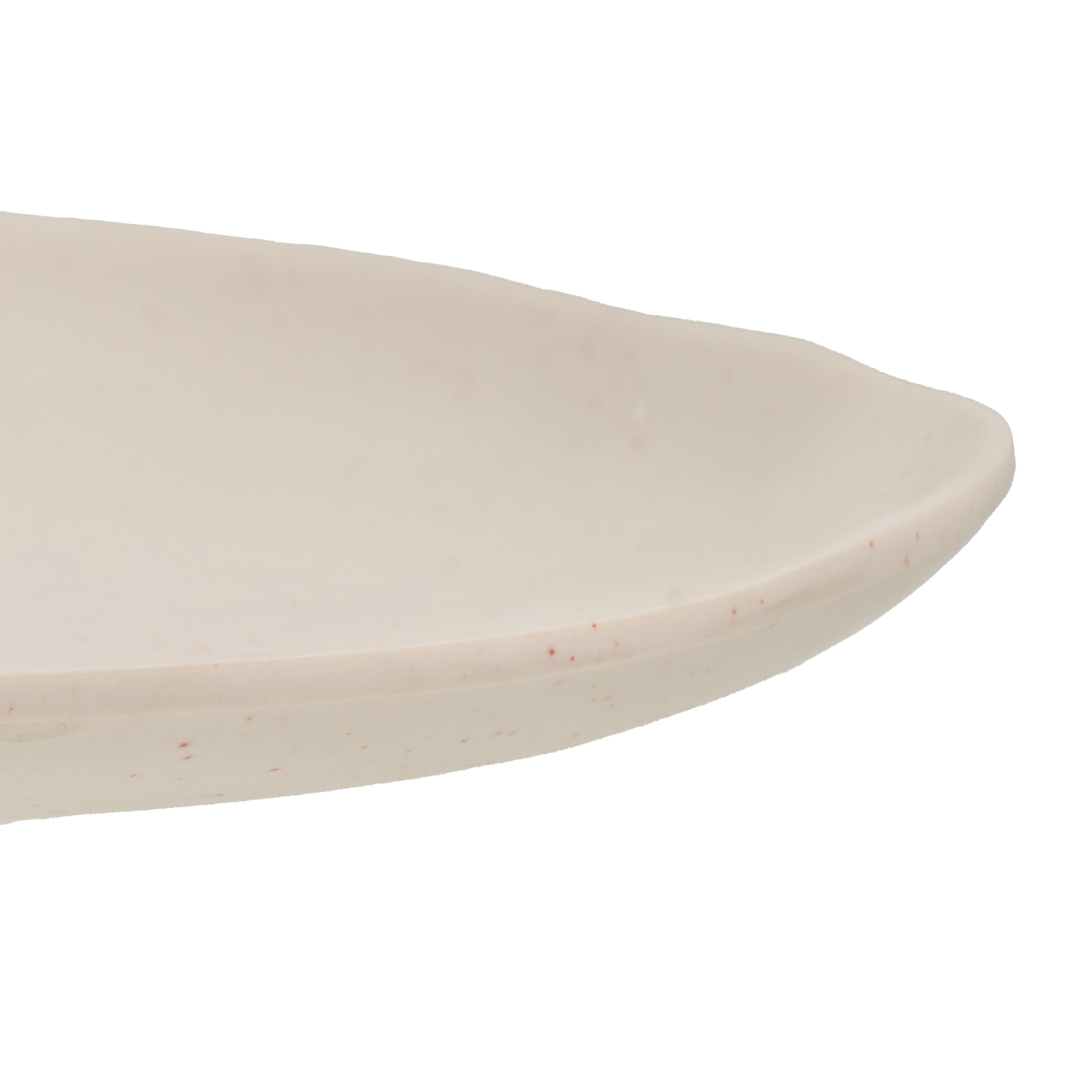 Juego de 12 platos postre de melamina beige de 20 cm