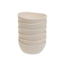 Juego de 6 boles pequeños de melamina beige de 11 cm