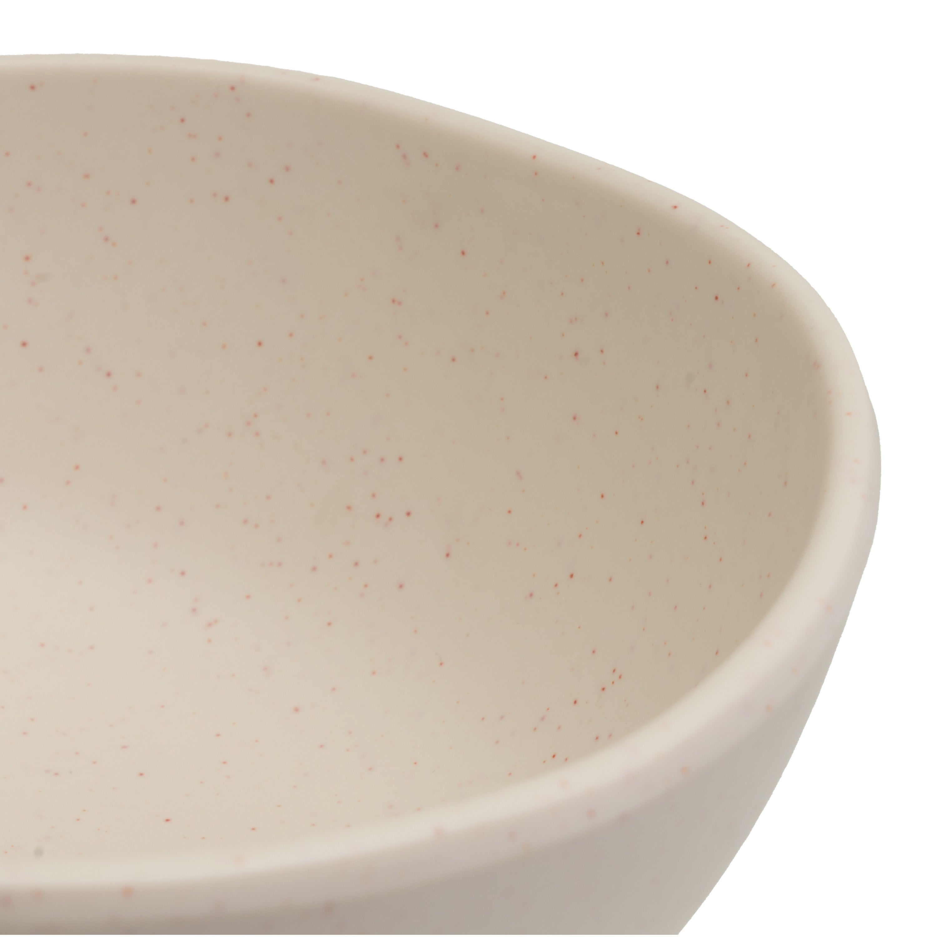 Juego de 6 boles grandes de melamina beige de 16 cm