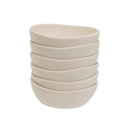 Juego de 6 boles grandes de melamina beige de 16 cm