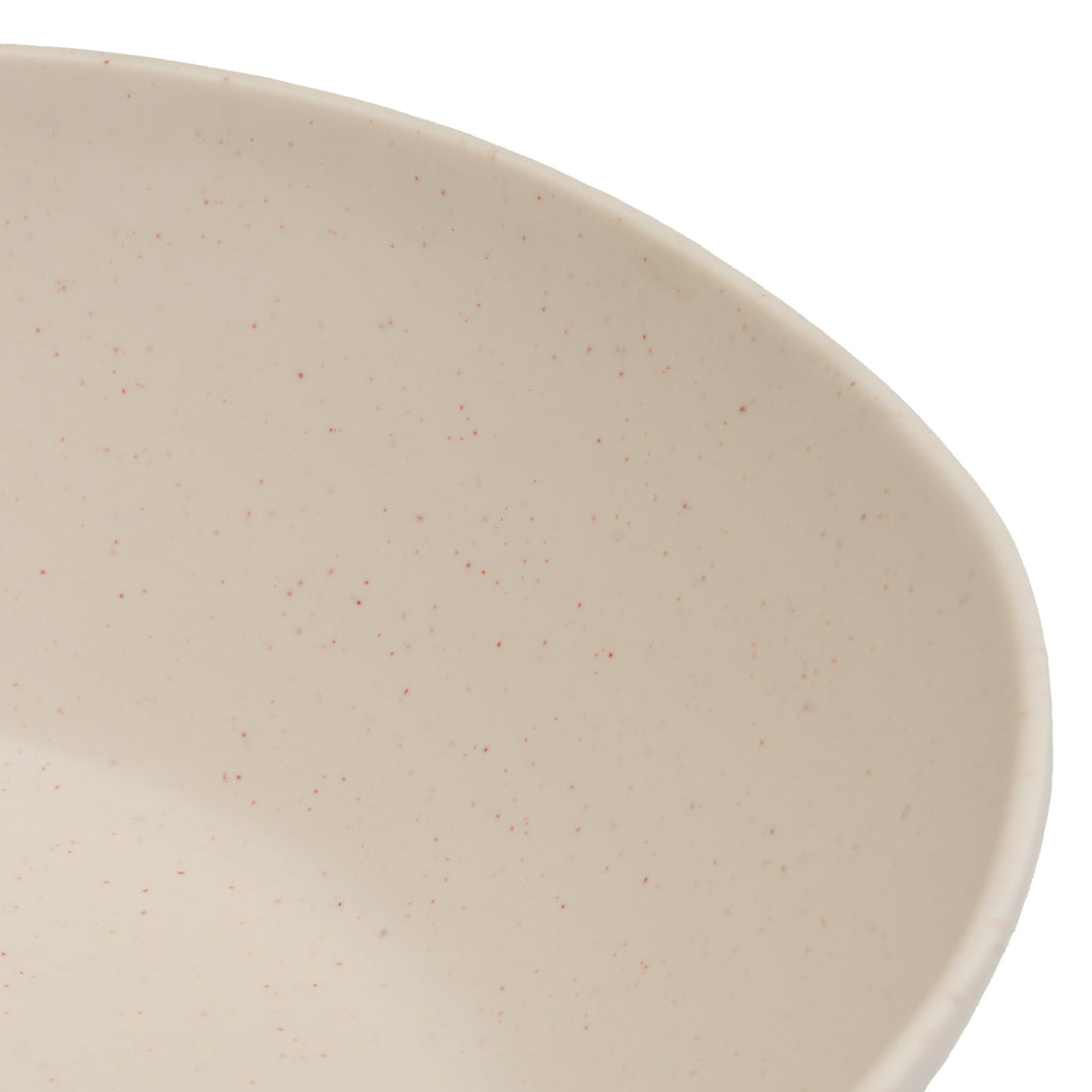 Juego de 3 ensaladeras de melamina beige de 23 cm