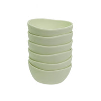 Juego de 6 boles pequeños de melamina verde de 11 cm