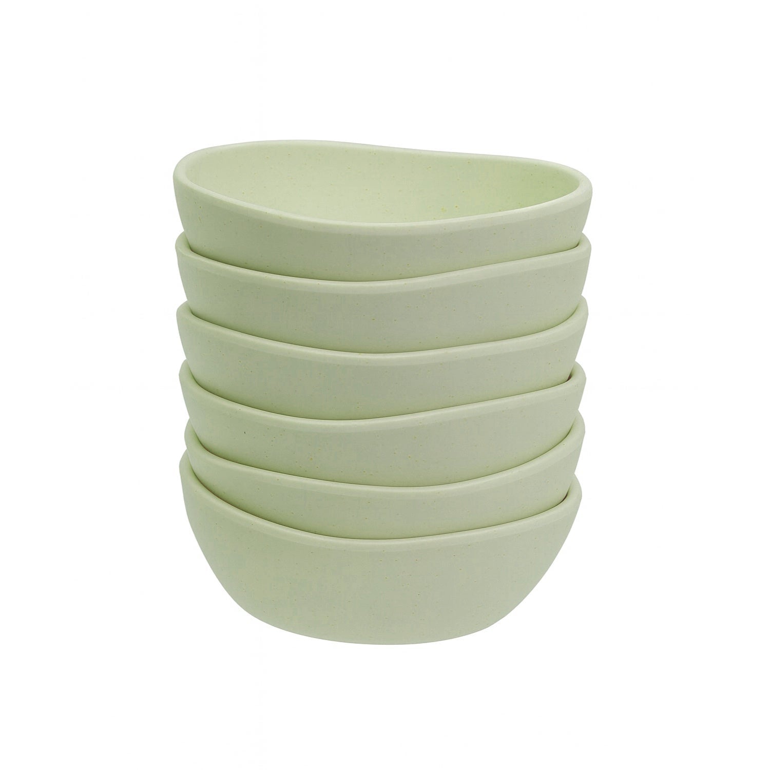 Juego de 6 boles grandes de melamina verde de 16 cm