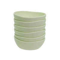 Juego de 6 boles grandes de melamina verde de 16 cm