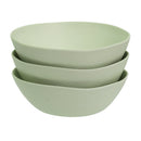 Juego de 3 ensaladeras de melamina verde de 23 cm