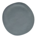 Juego de 12 platos llanos de melamina azul de 28 cm