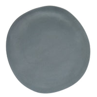 Juego de 12 platos llanos de melamina azul de 28 cm