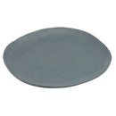 Juego de 12 platos llanos de melamina azul de 28 cm